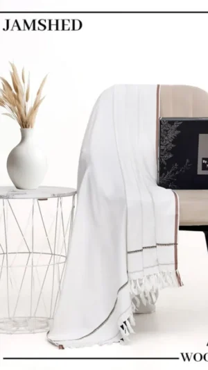 Premium wool shawl (White)