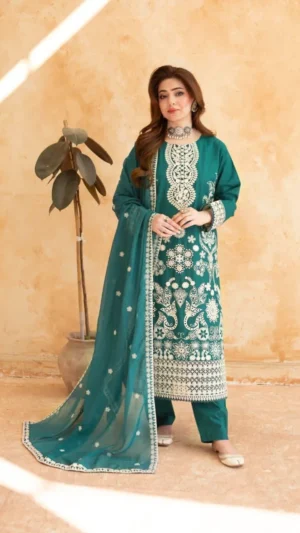 Mahnoor (Gottle Green) - 3Pc